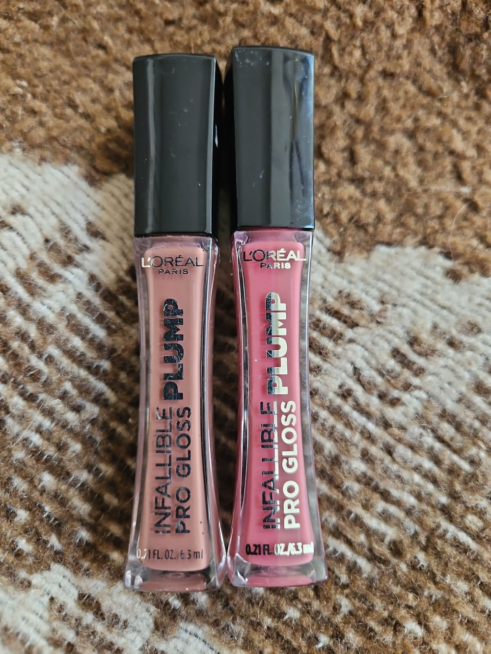 L'Oreal Infallible Pro Gloss Plump Duo - Dusty Rose & Mauve Pink